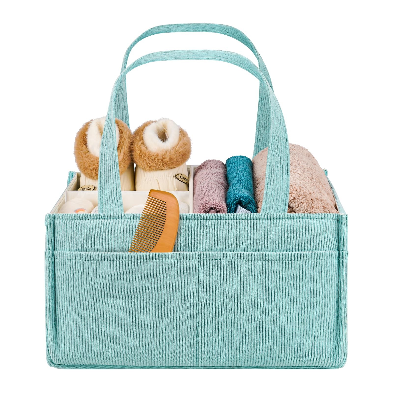 Baby Diaper Caddy Organizer - Portable Nursery Storage Basket for Newborn Ess...