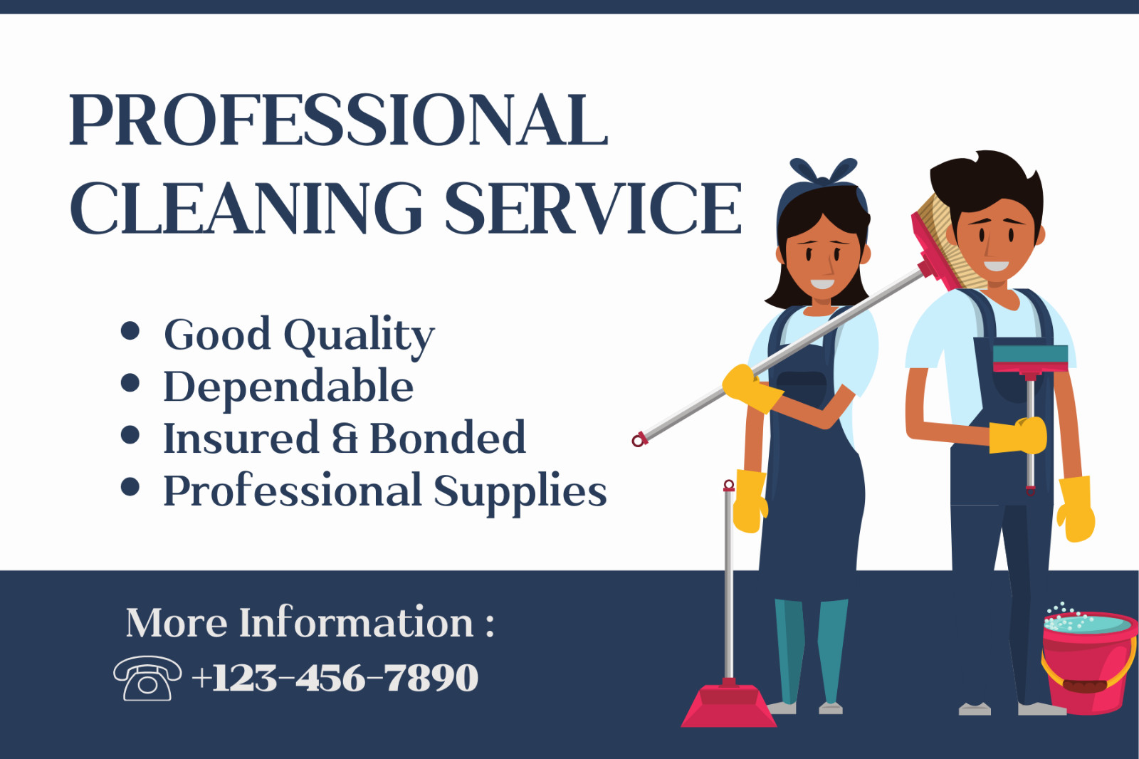 (1) 18" x 12" Full Color Vehicle Magnet Cleaning Service Custom