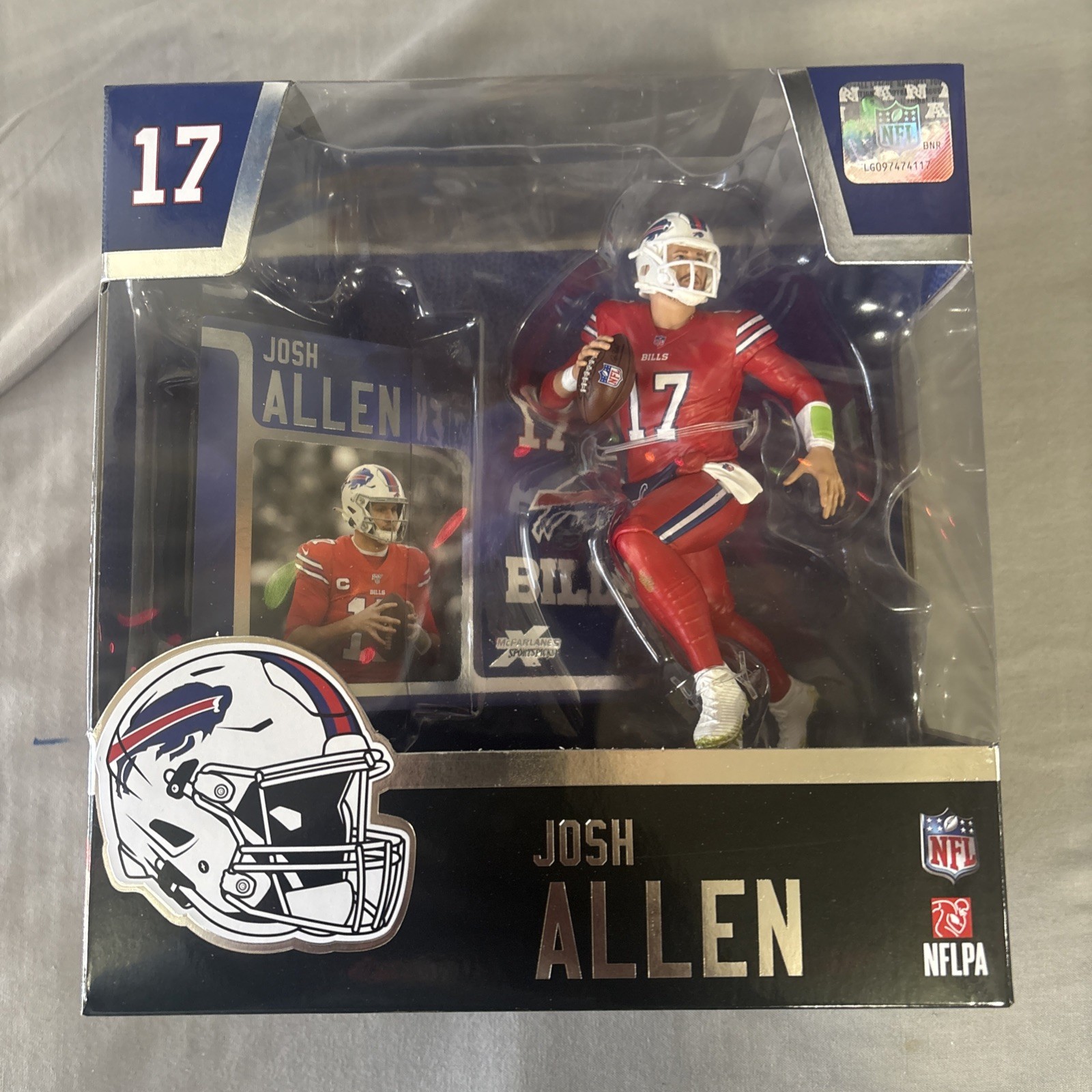 McFarlane NFL Football Legacy 7" Figure Josh Allen Buffalo Bills Red Color Rush