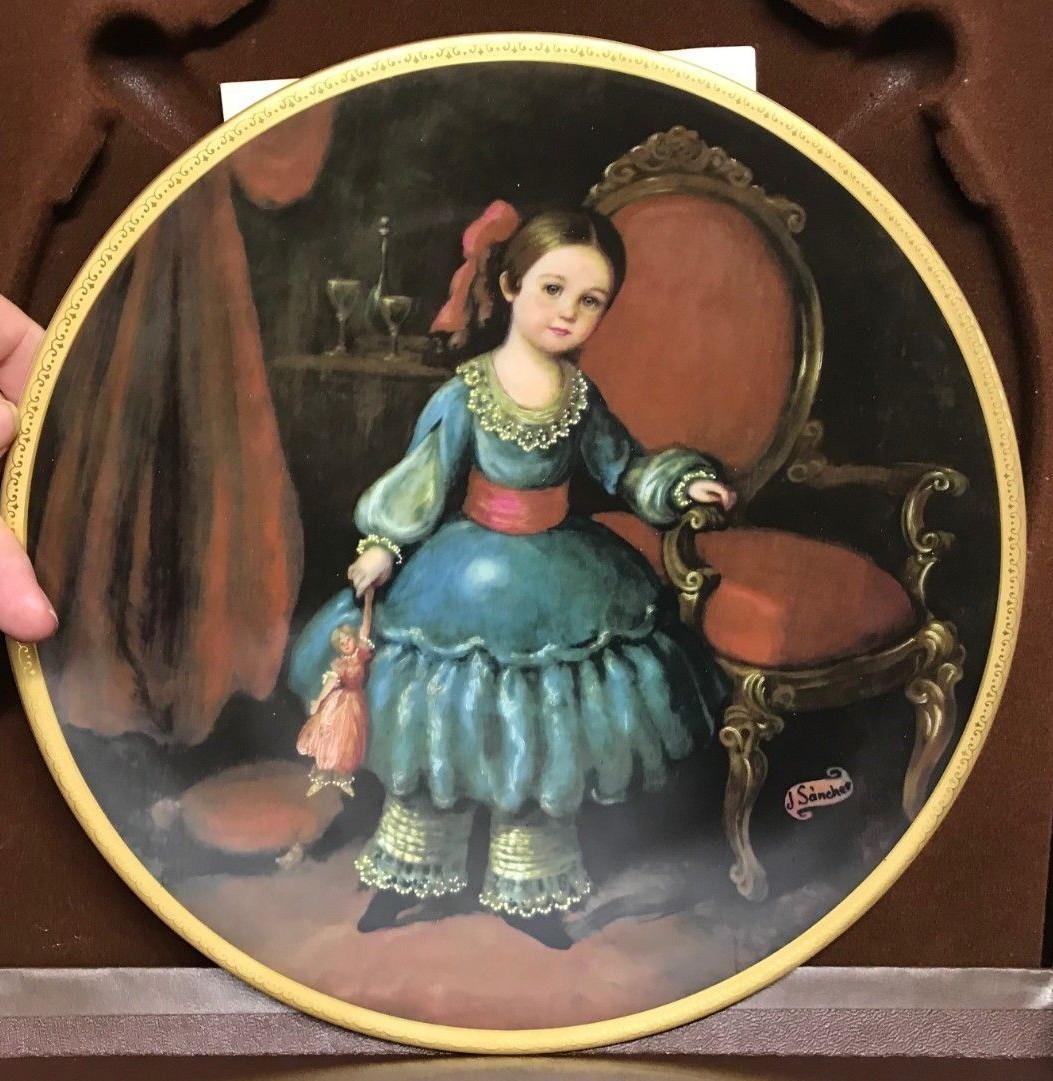 VTG PICKARD CHILDREN OF Mexico "Regina" PLATE WITH BOX AND PAPERWORK 10-1/2"