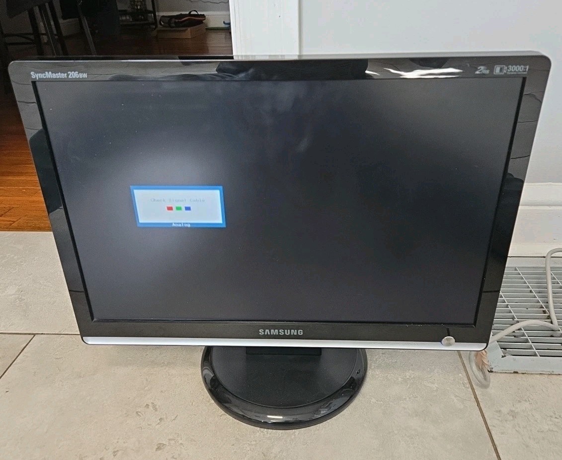 Samsung Moniter 20in Syncmaster 206bw Tested Works Great !