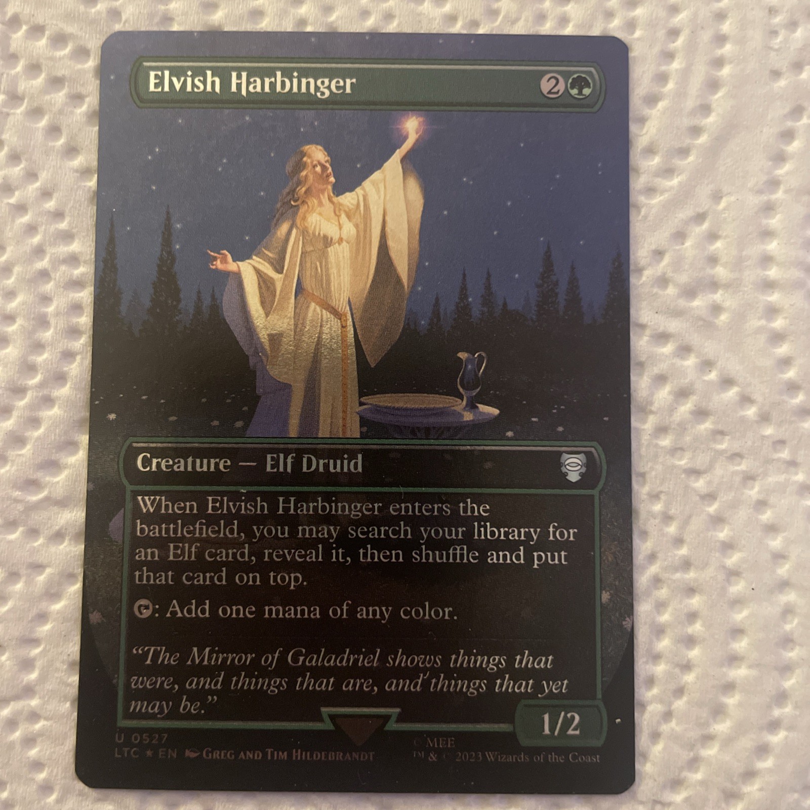 Elvish Harbinger (Borderless) the Lord of the Rings: Tales of Middle-Earth foil 