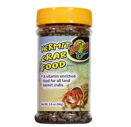 Zoo Med Hermit Crab Food Vitamin Enriched for Land-Type Hermit 2.4oz - 4 Pack