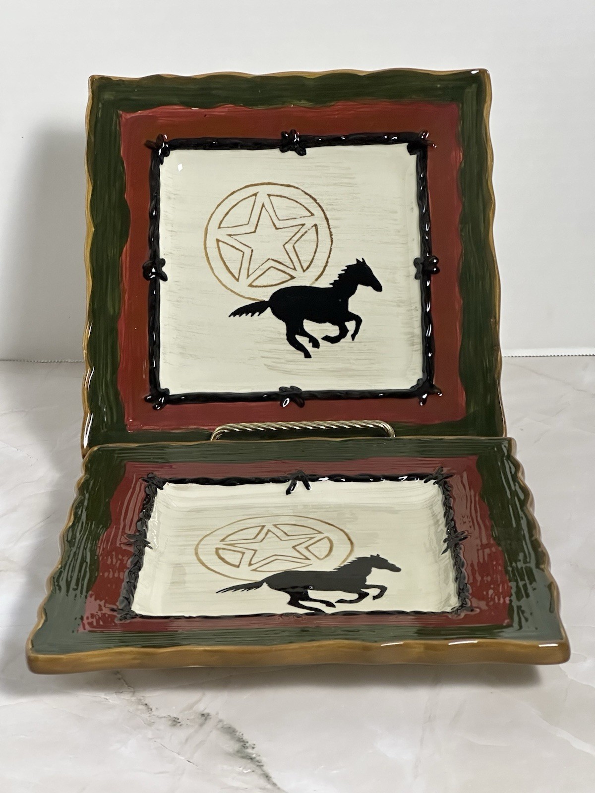 Sonoma "Happy Trails" 7 3/8" Square Salad/Dessert/Lucheon Plates Set (2)