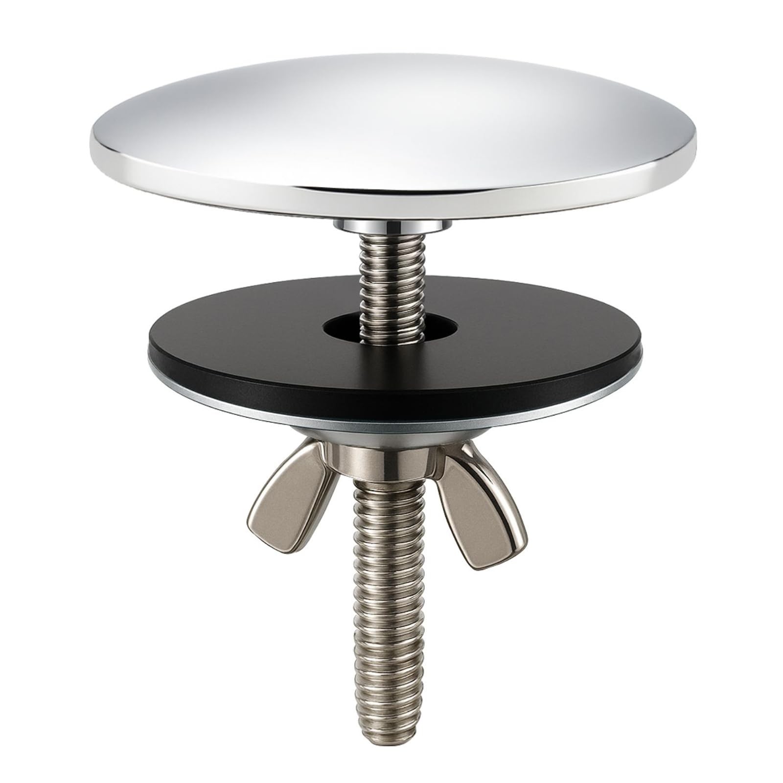 - 2-Inch Faucet Hole Cover, Sink Hole Cover, Solid Brass Chrome-Plated Kitche...