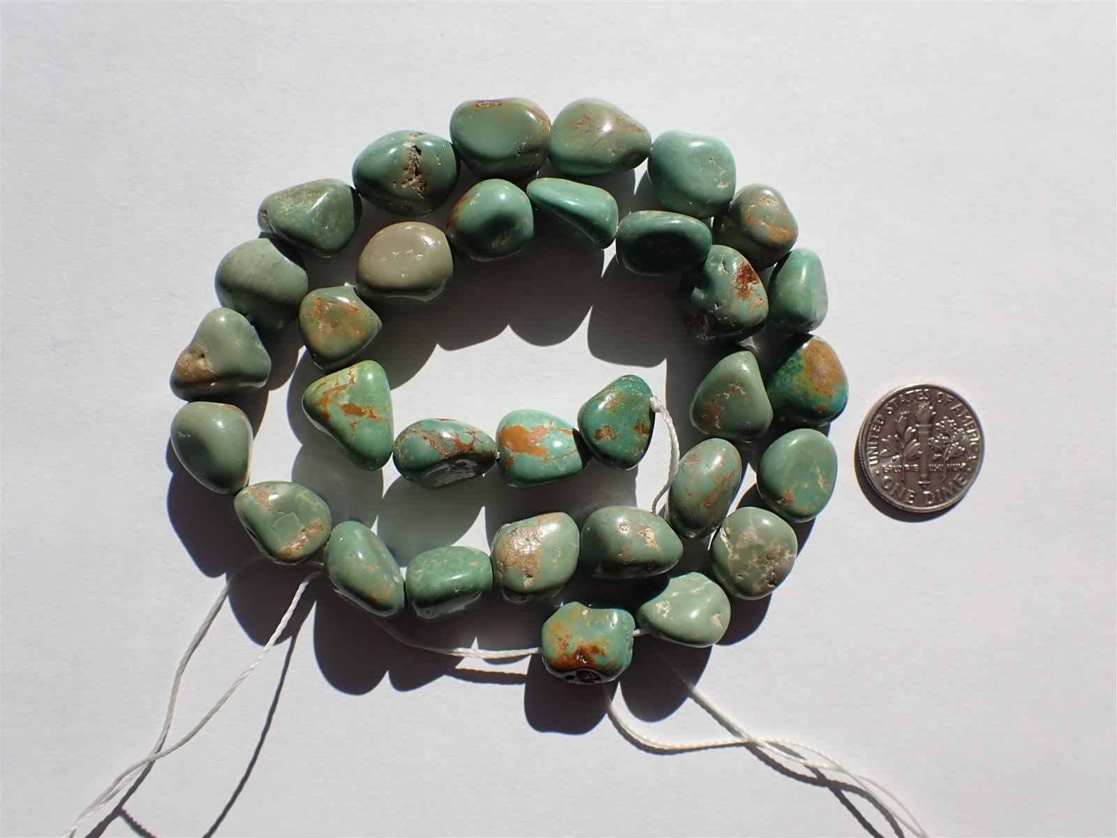 Genuine Campo Frio Turquoise nugget Beads - 11-13x11mm - Strand
