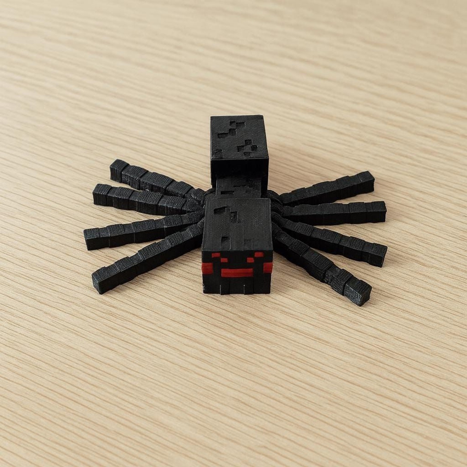 Minecraft Flexi Spider Fidget Toy – 3D Printed Articulated Desk Creature