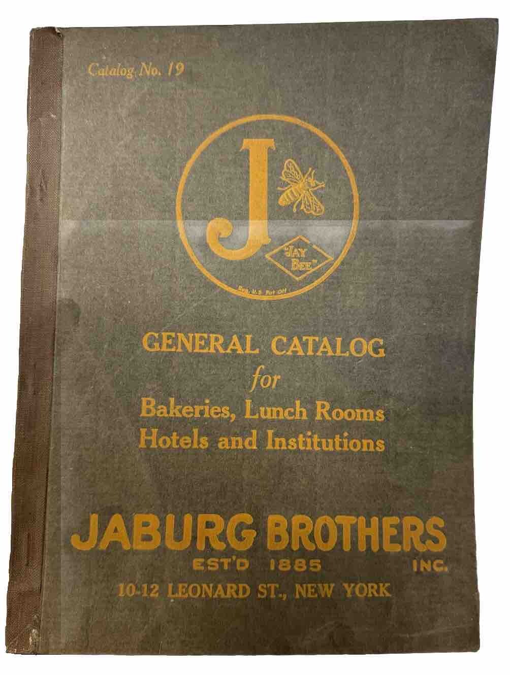 Vintage 1921 Jaburg Brothers General Catalog For Bakeries Lunch Rooms Hotels