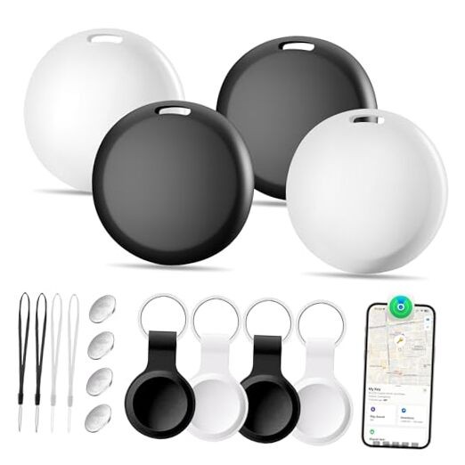 Apple MFi Certified Air Tracker Tags - 4 Pack - Bluetooth Smart Tag