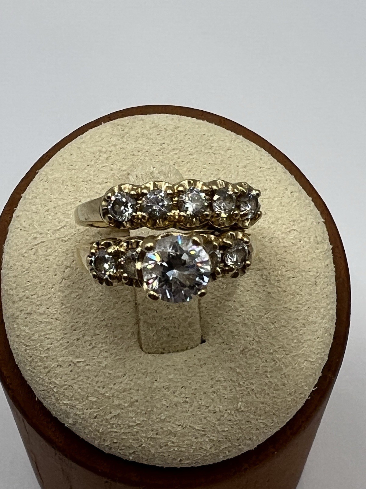 14k Engagement Ring Set - Lot Of Two Rings