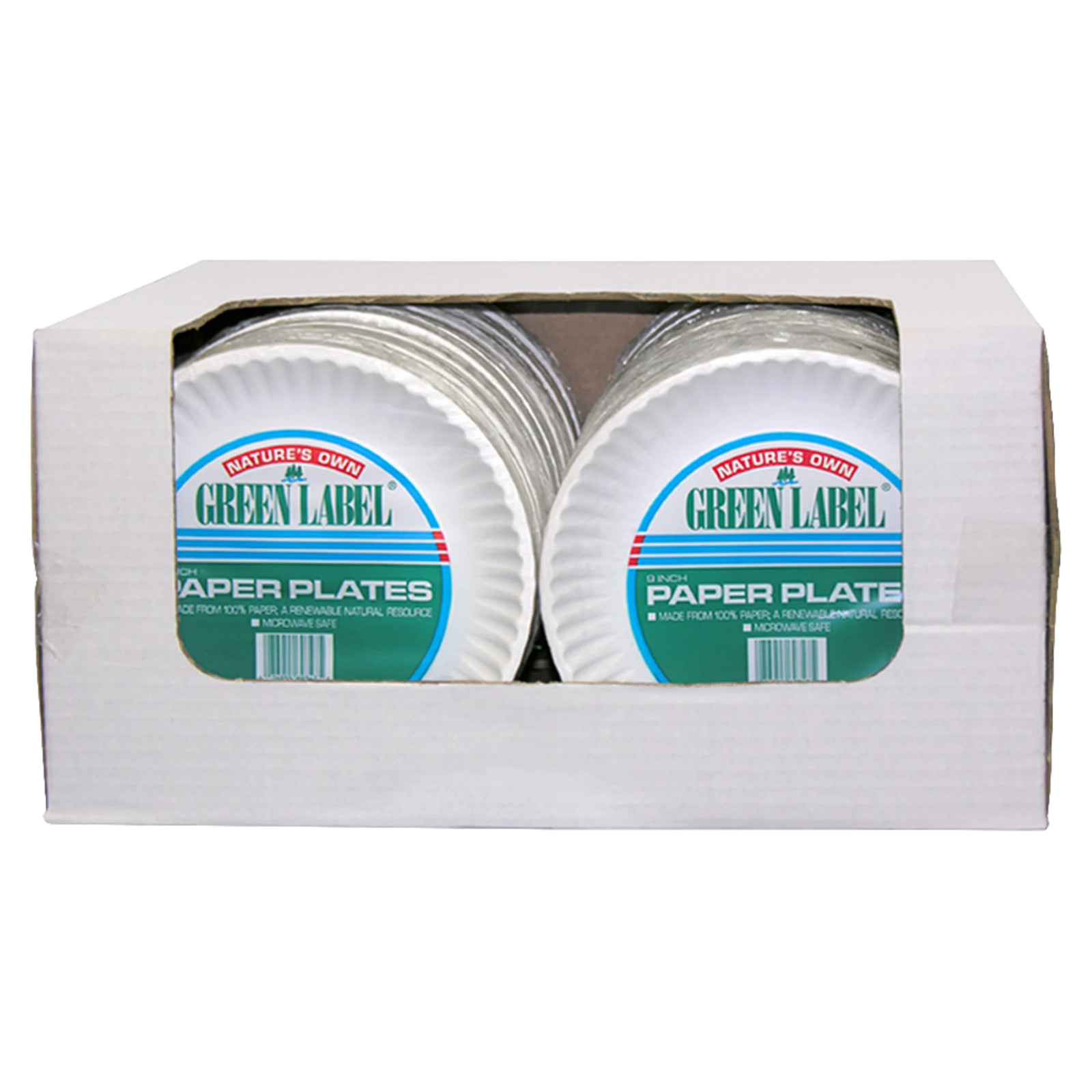 Paper Plates, Uncoated, 9" Plate, 1200/CT, White