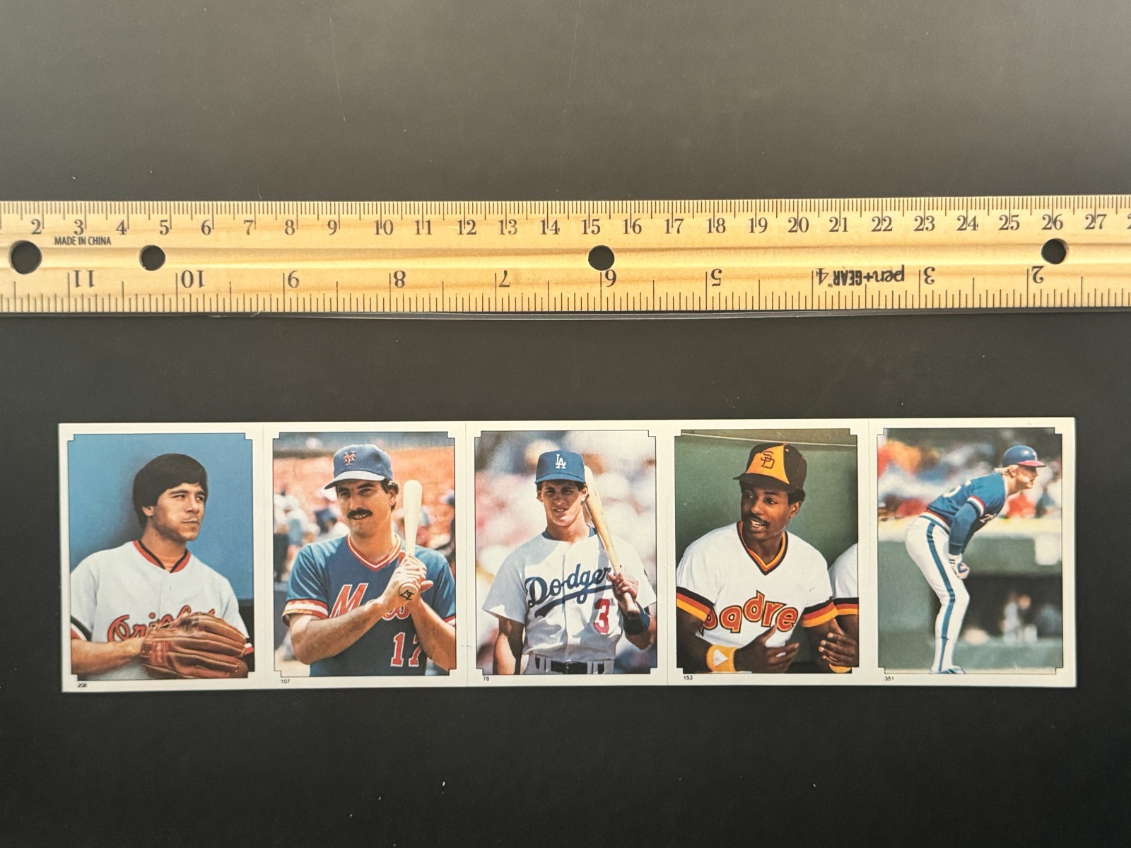 1984 Topps Sticker Complete Panel, Keith Hernandez