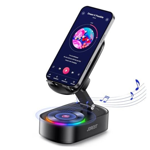  Wireless Induction Speaker,Cell Phone Stand with Bluetooth 