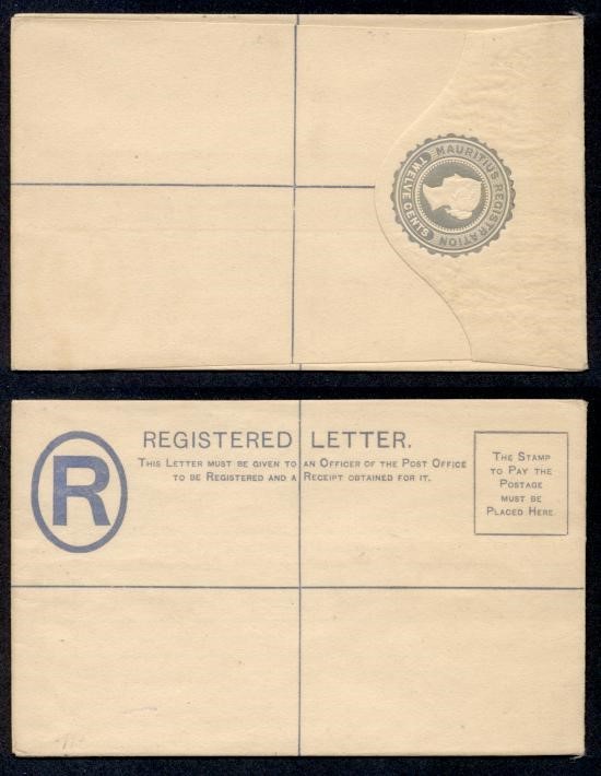 MAURITIUS 12c QV REG ENV MINT