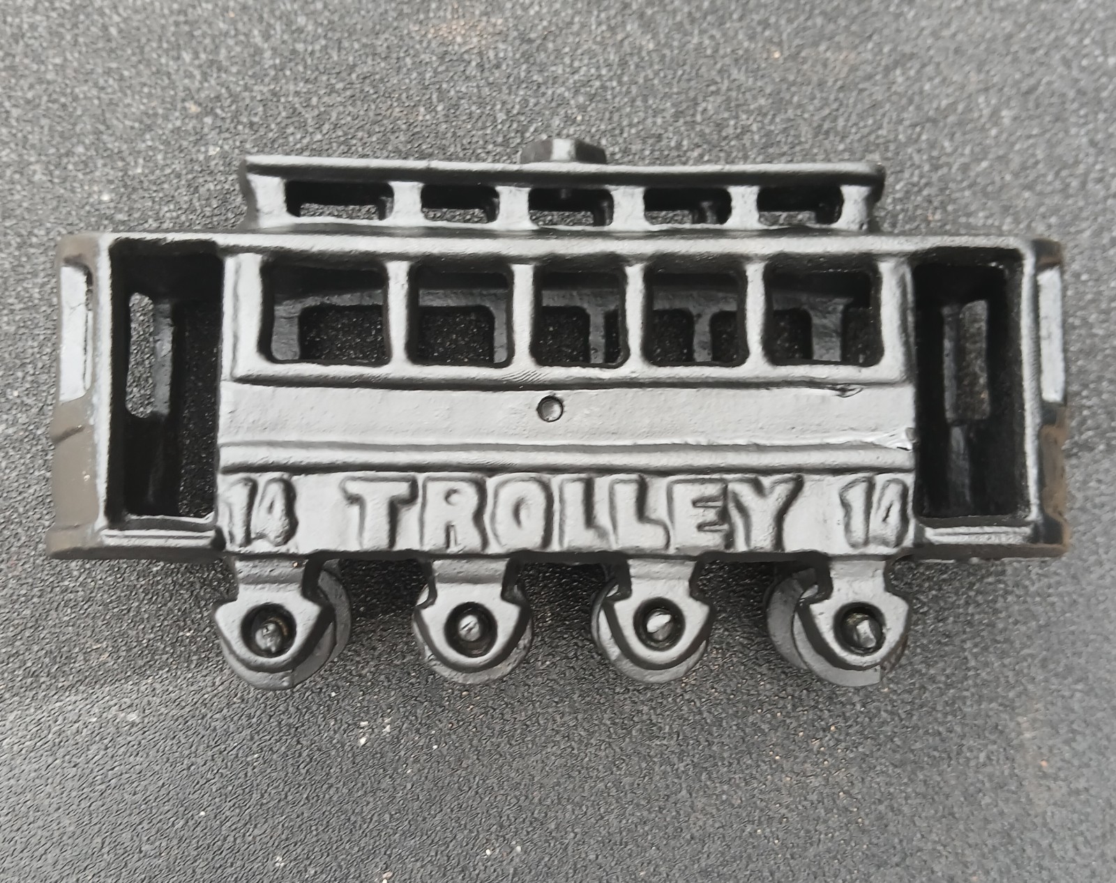 Vintage Cast Iron Trolley 14