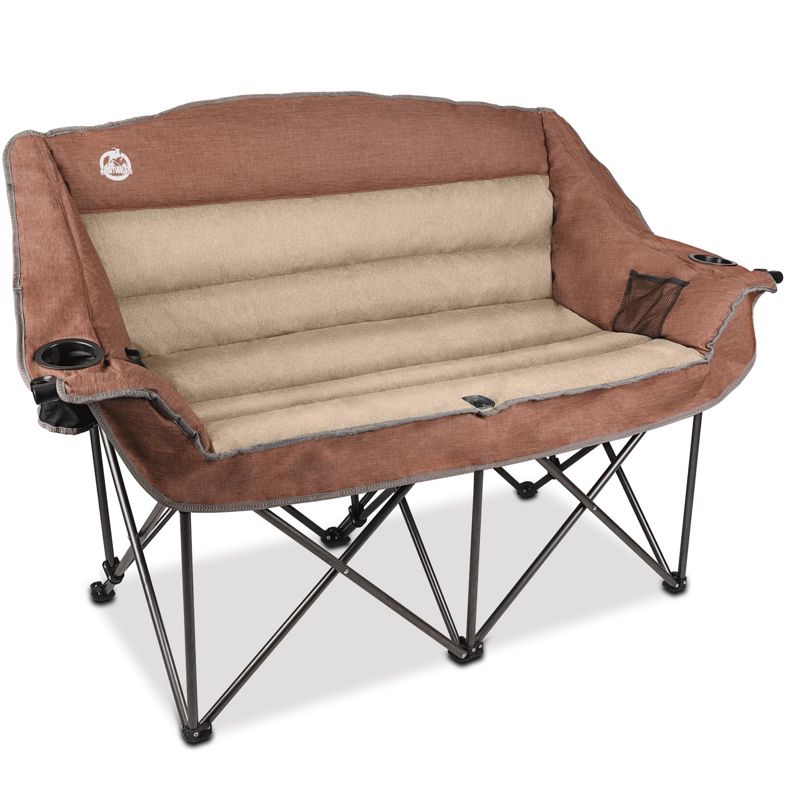 Northroad Folding Loveseat Camping Chair Portable Double Duo Full Padded Gard...