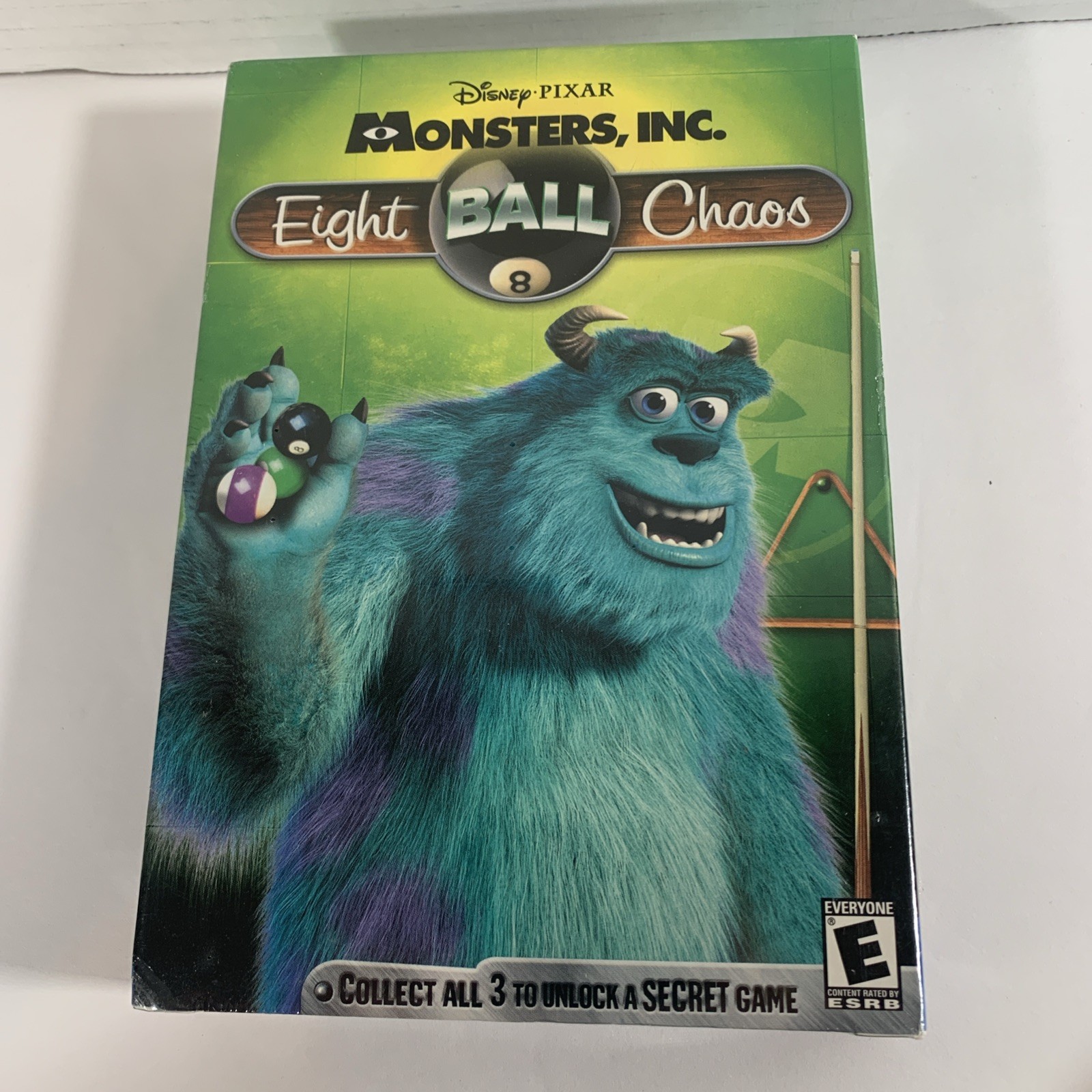 Disney Pixar Monsters Inc Eight Ball Chaos PC Game 2001 Vintage SEALED