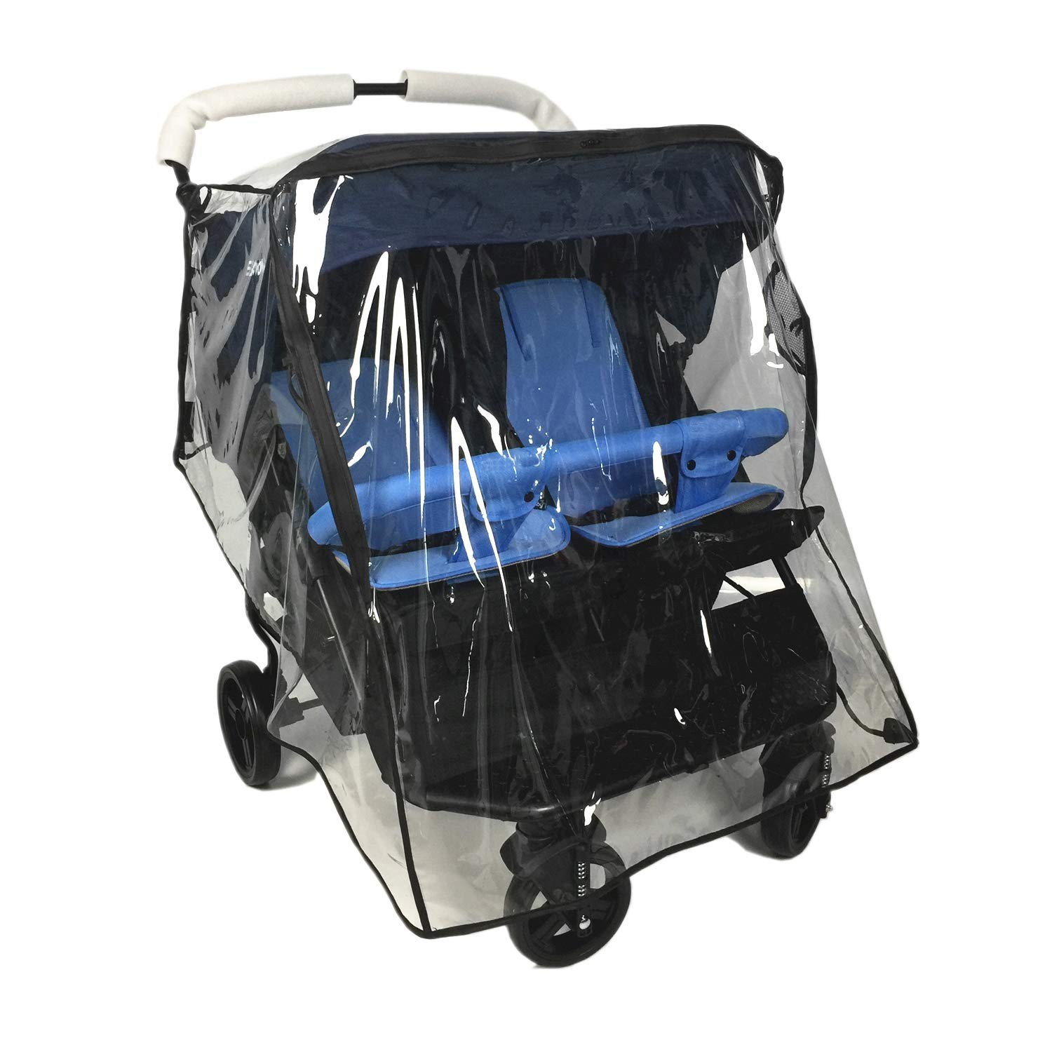 Stroller Rain Cover,Universal Rain Cover for Side by Side Baby Stroller, Doub...