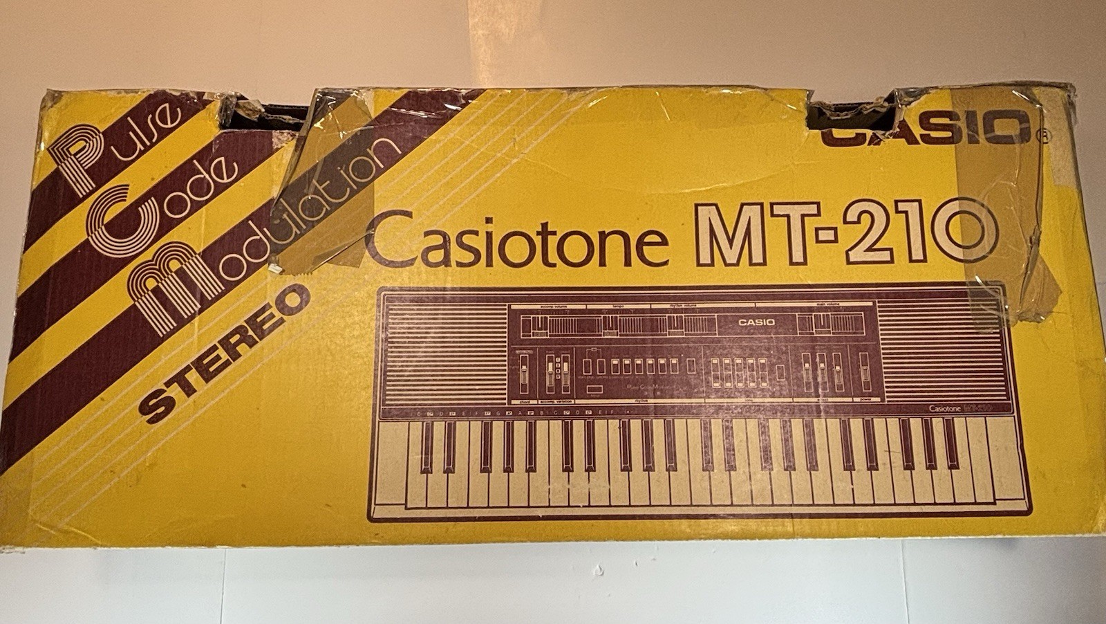 Vtg Casio Tone 1980s MT-210 Keyboard Synthesizer 210 Sound Tone Bank - Read