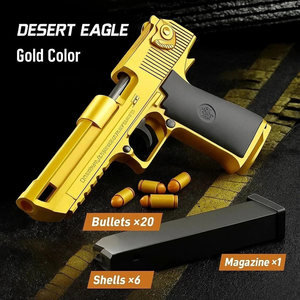 Desert Eagle Soft Bullet Toy Gun Shell Ejecting USP Blaster Gift for Kids CS