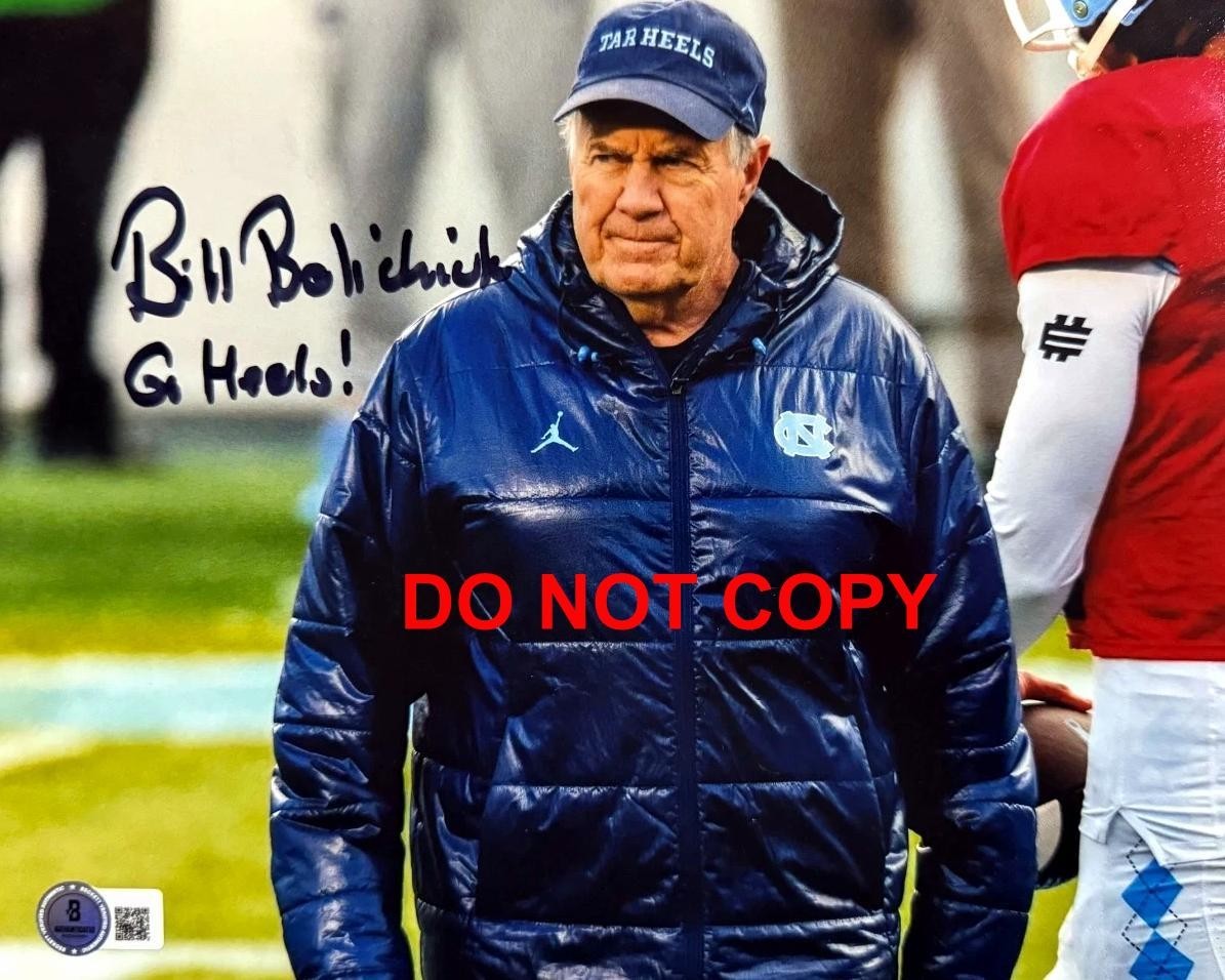 Bill Belichick NORTH CAROLINA Signed Autographed REPRINT 8x10 Photo RP 2