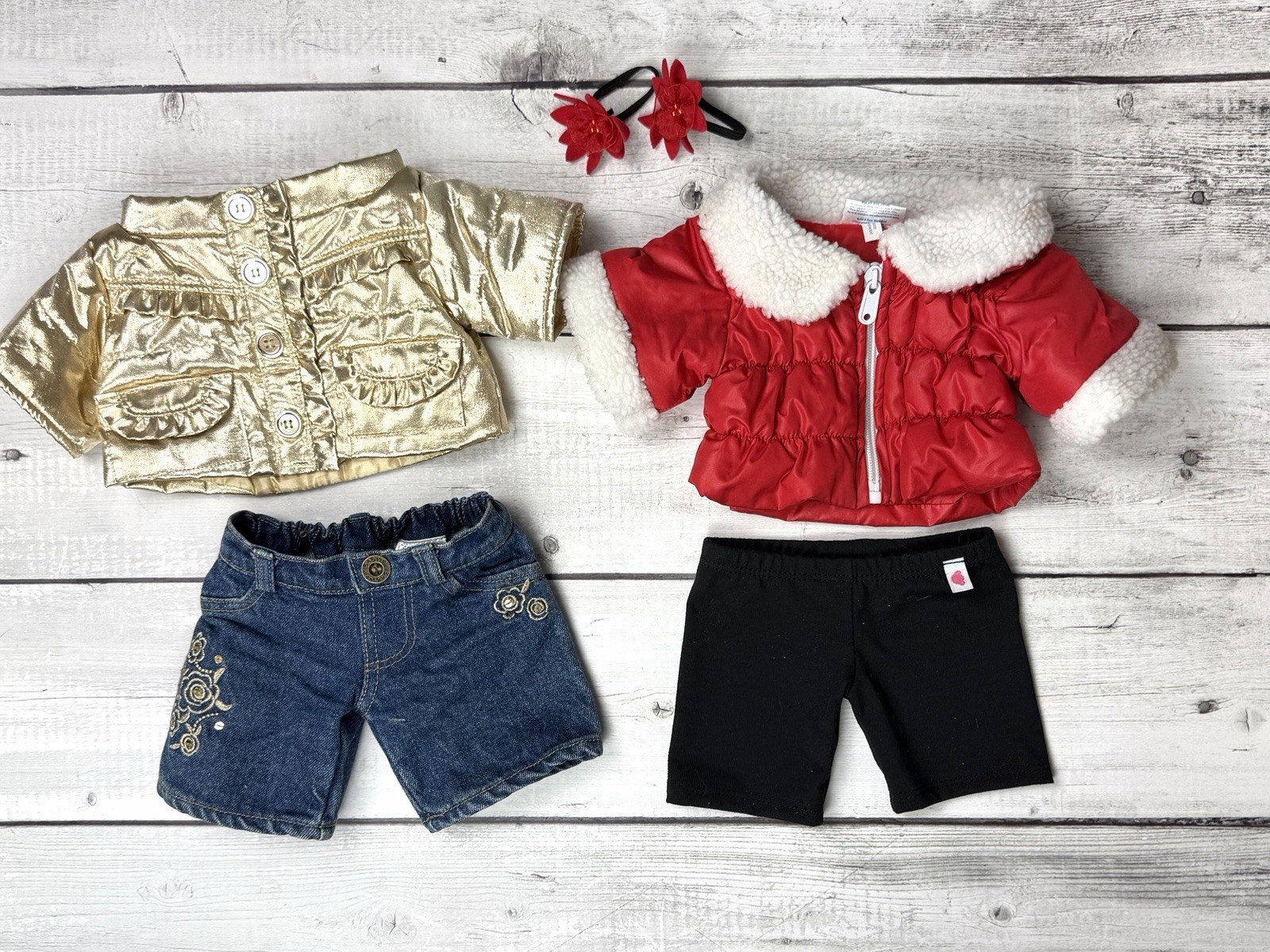Build a Bear Workshop Girls Outfits Shorts Jackets Lot Clothing Lot 0175