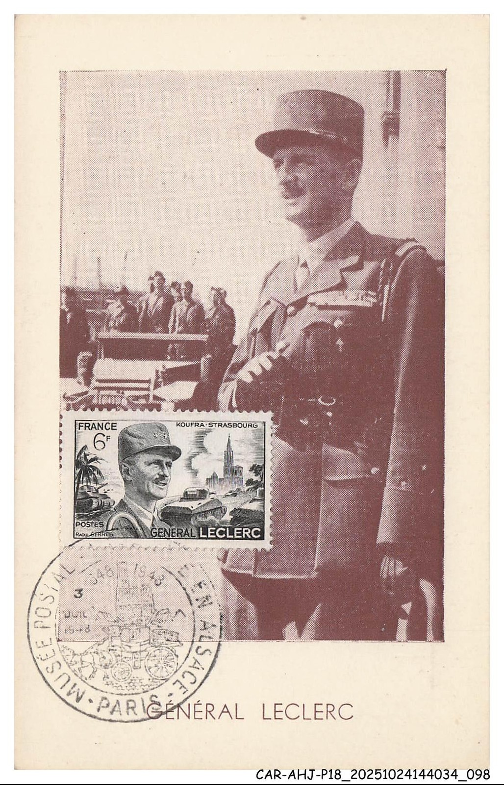 CAR-AHJP18-0888-MAXIMUM - Général Leclerc - 1948