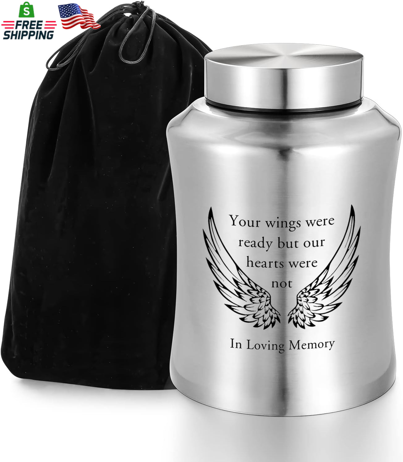 Urns for Ashes Decorative Urns for Adult Human Ashes Large Stainless Steel Crema