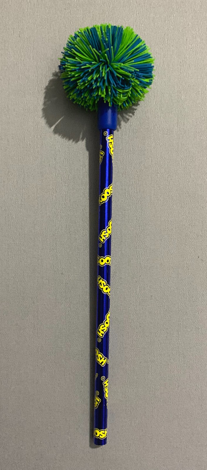1990 Vintage Blue & Green Mini Koosh Ball Pencil W/ Topper