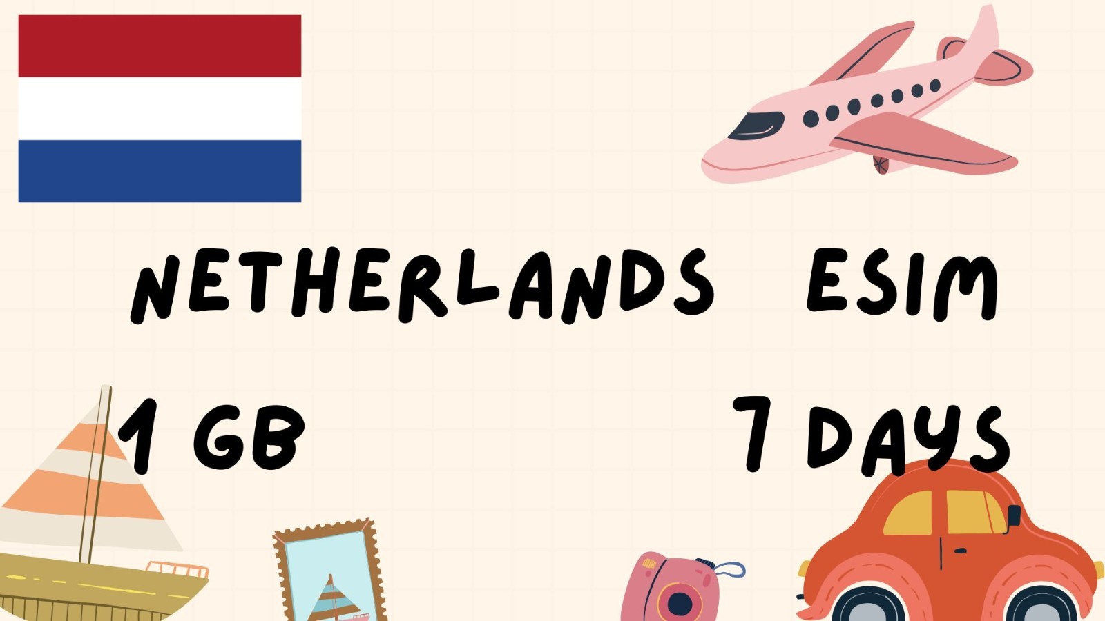 Netherlands – 1GB Data | 7 Days | Best Value for Travelers | Openmobile