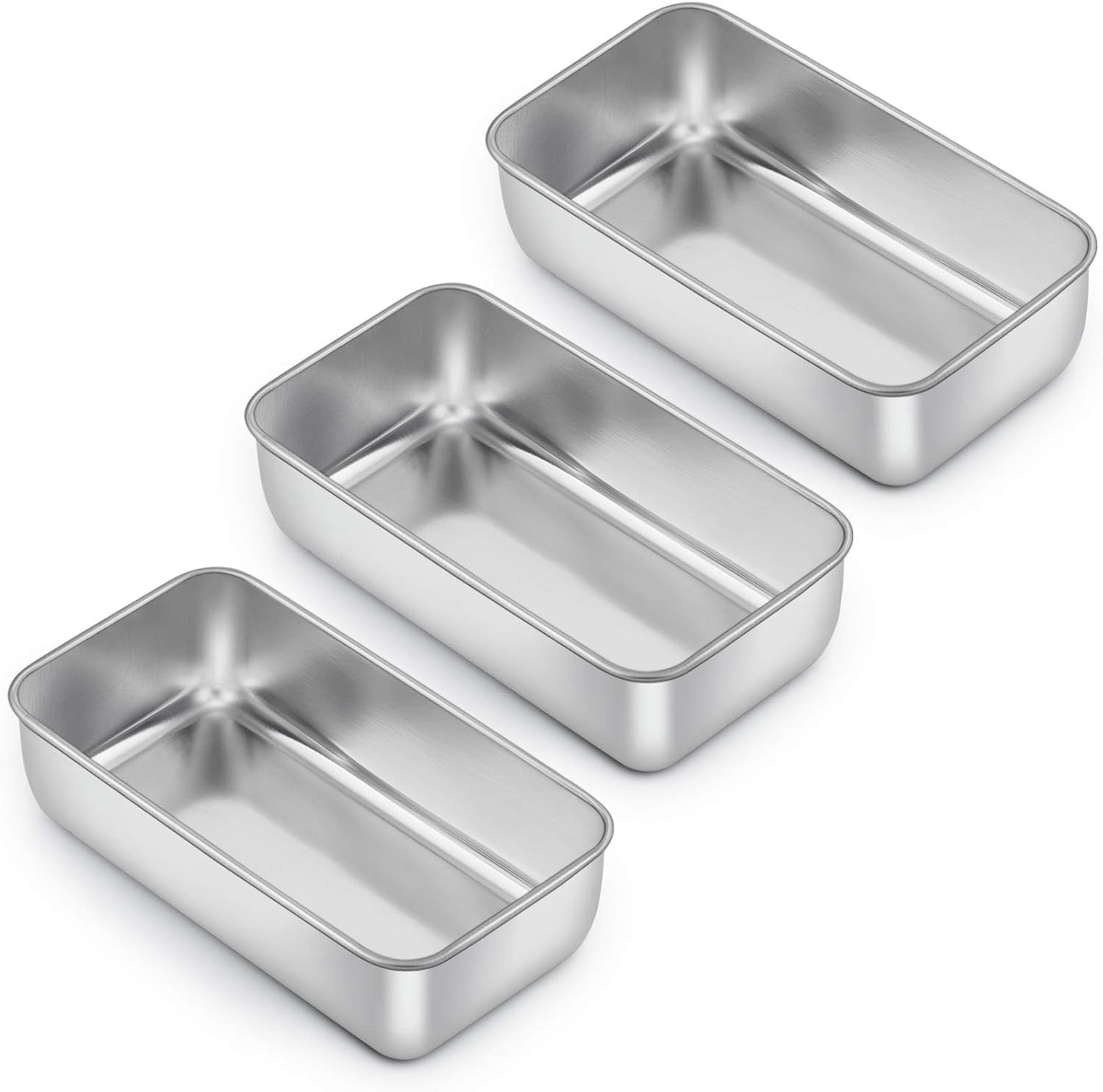 Loaf Pan for Baking Bread, 9 X 5 Inch Stainless Steel Baking Loaf Pans, Metal Ba