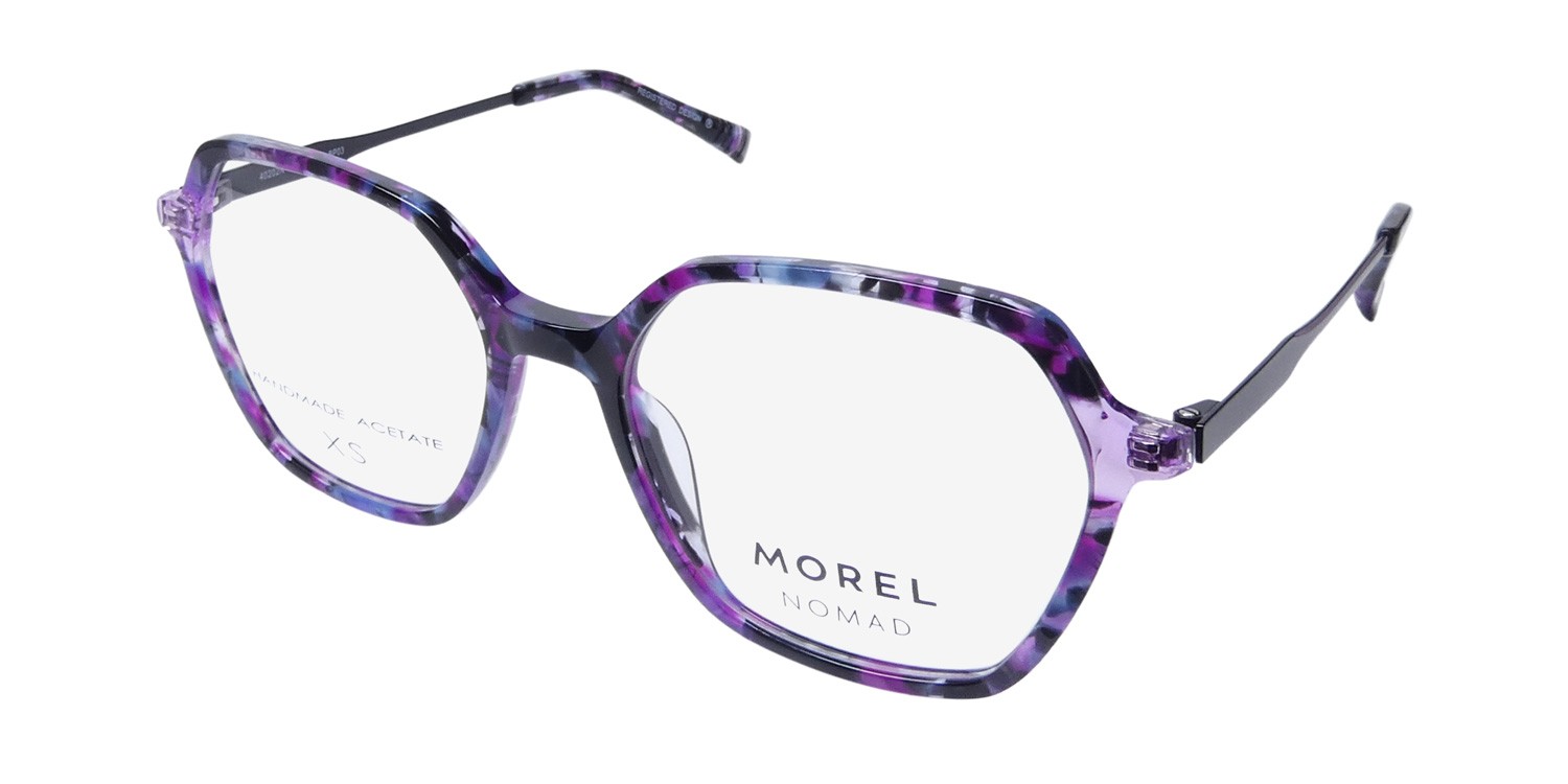 NEW MOREL NOMAD 40202N EYEWEAR 50-17-140 WOMENS PURPLE FULL-RIM GEOMETRIC BP03