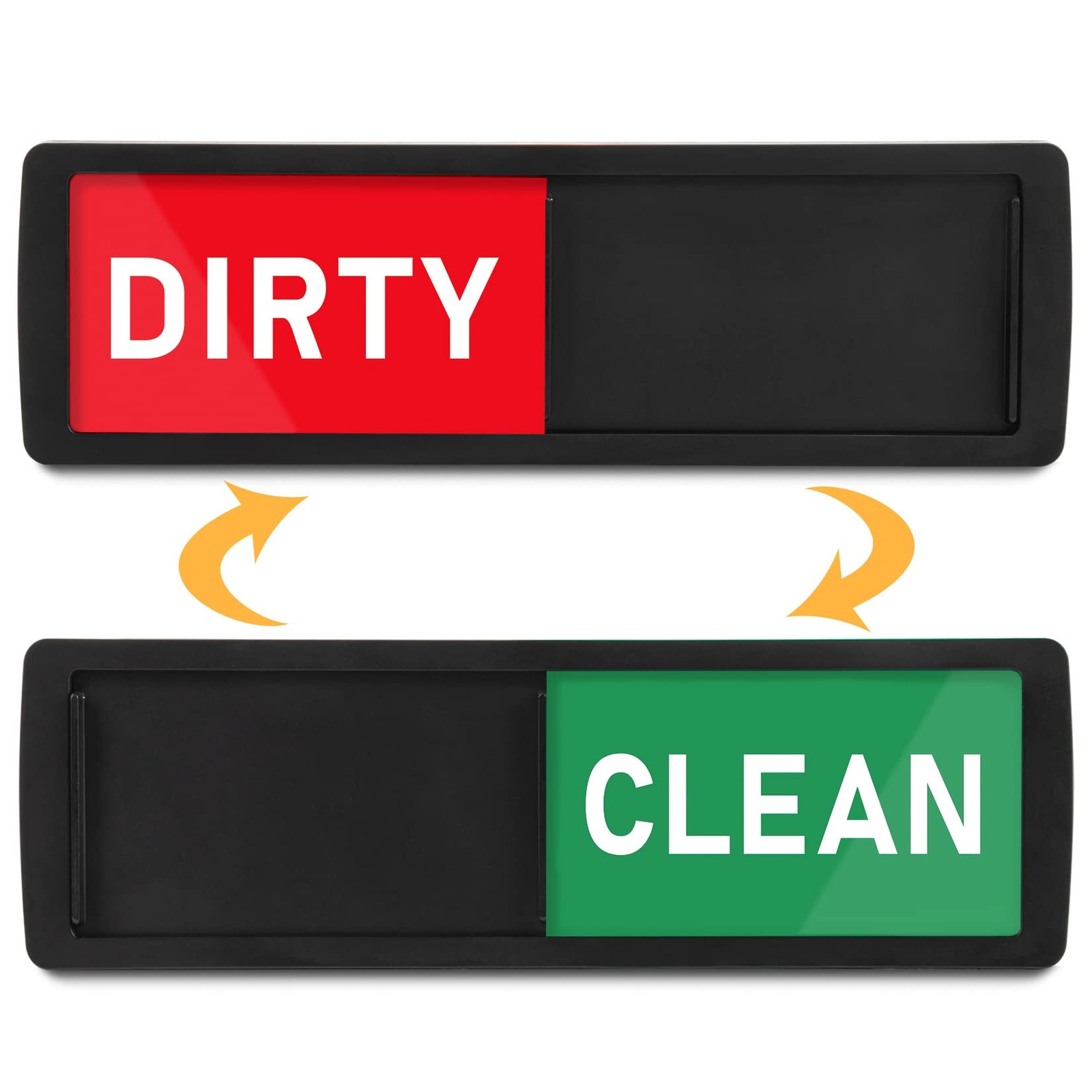 Dirty Clean Dishwasher 6.88 inch x 1.96 x 0.23 inch, Black 