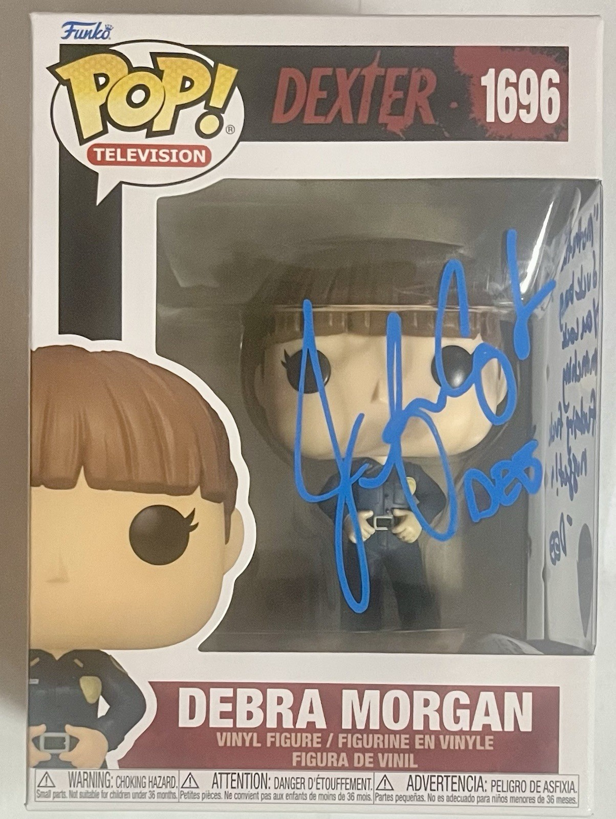Jennifer Carpenter Signed Debra Morgan Dexter Funko Pop w/ F—— QUOTE! MMP COA