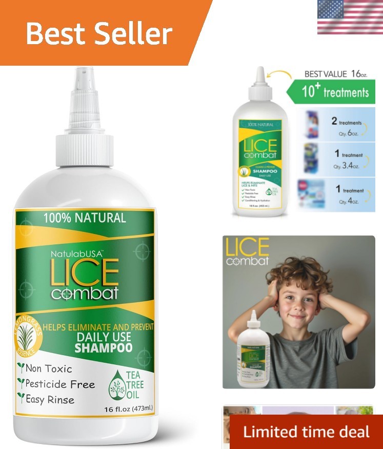 Lice Shampoo | Helps Eliminate Lice, Super Lice & Nits | Repels & Prevents | ...