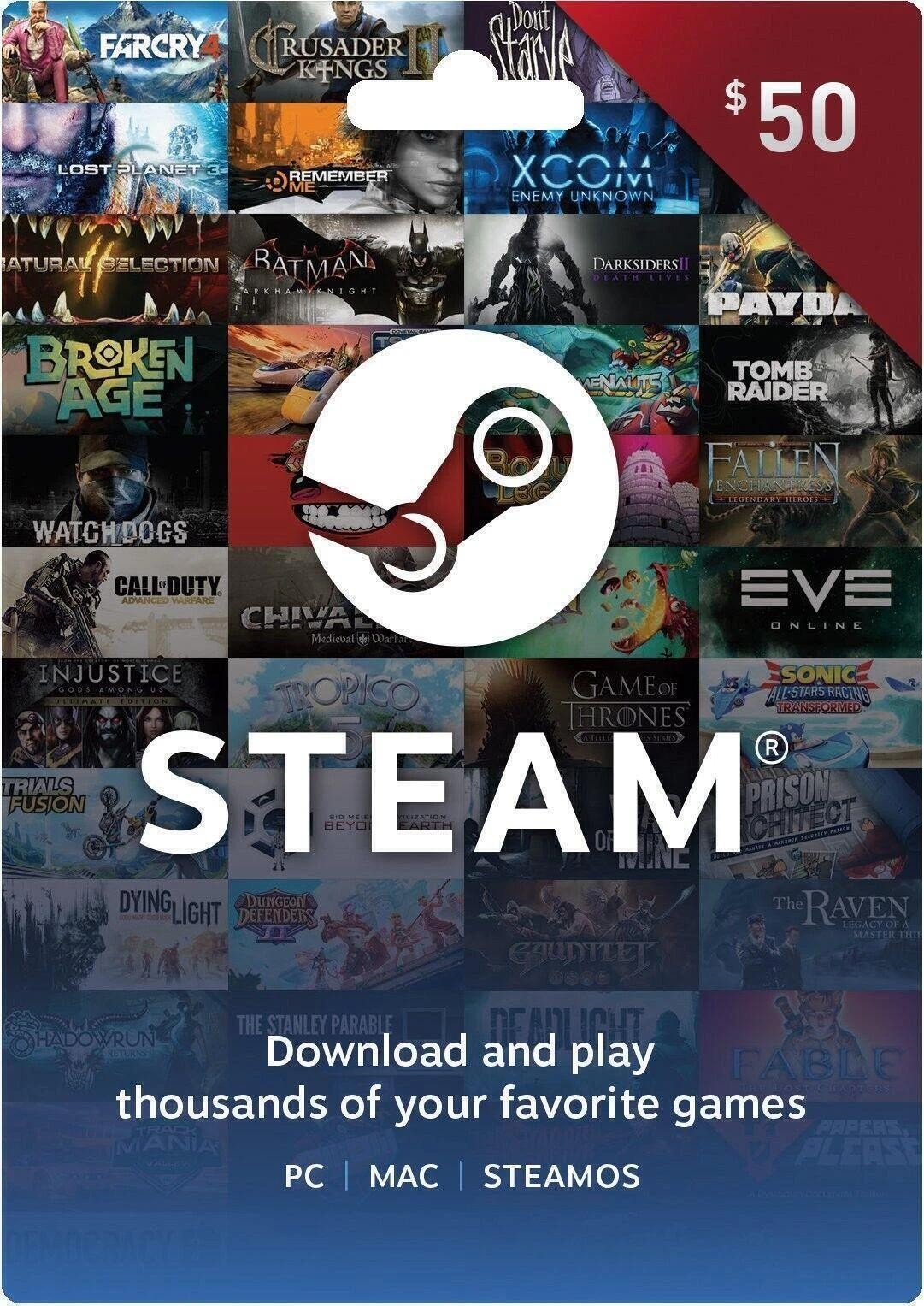 Steam Gift Card W/receipt $50 Steam Wallet Free Expedited Shipping Gaming.GIFTEY