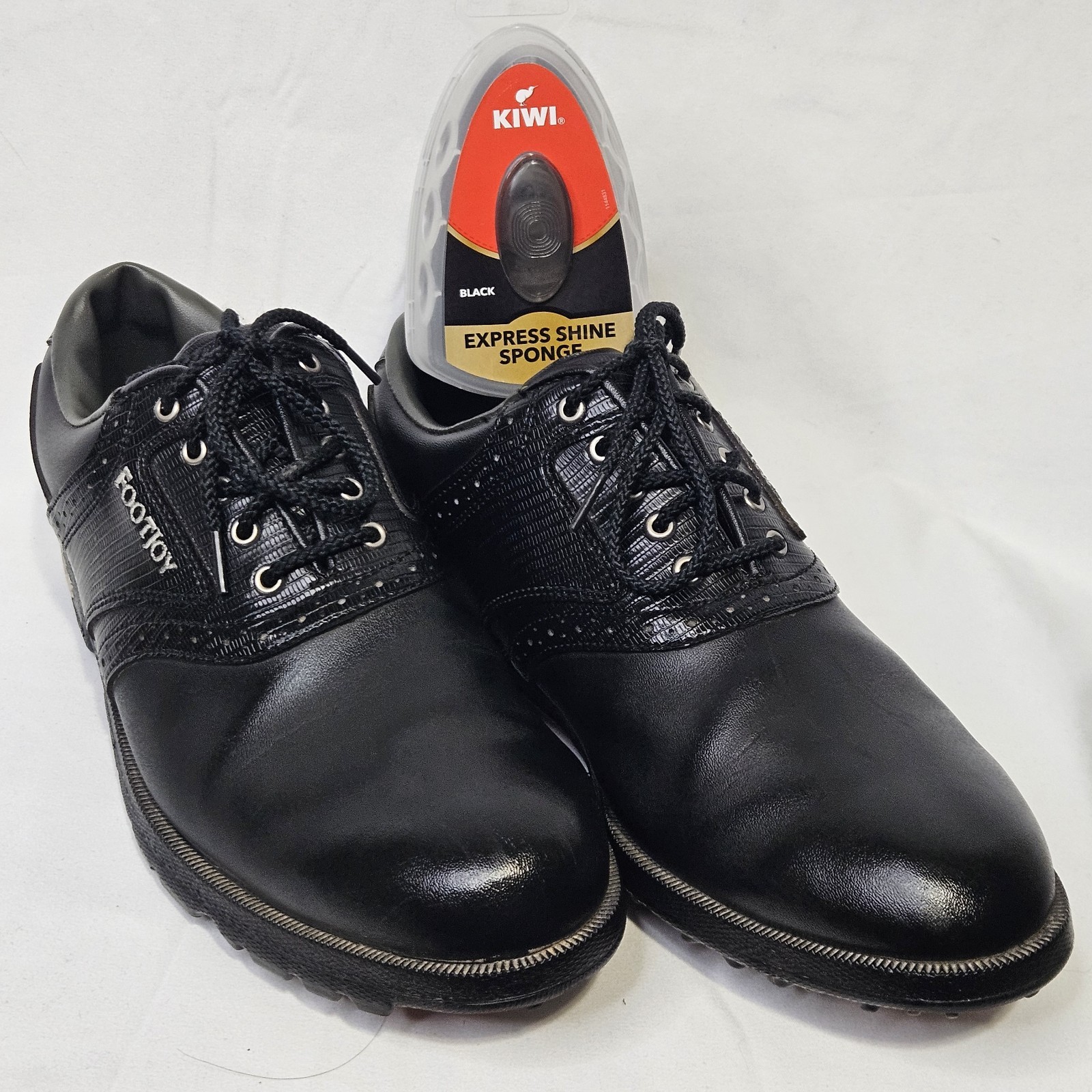 Footjoy GreenJoy Men's Spiked Golf Shoes Size 8 8M Black Leather 45412