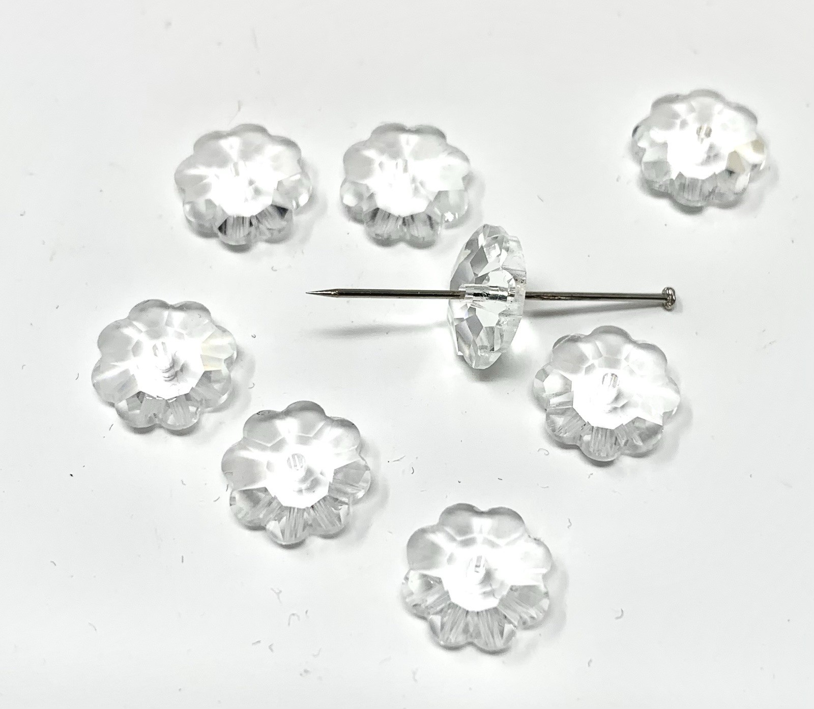 12pc Swarovski 3700 10mm Crystal  Clear Beads Unfoiled