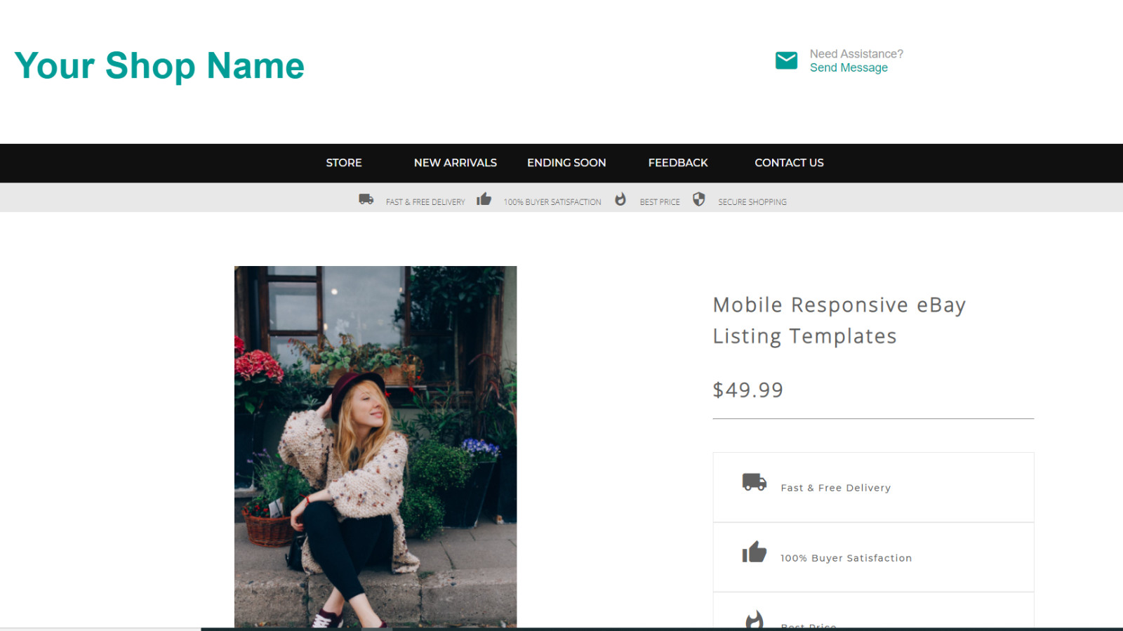 Mobile Responsive eBay Listing Template 2024 | HTTPS Secured Compliant