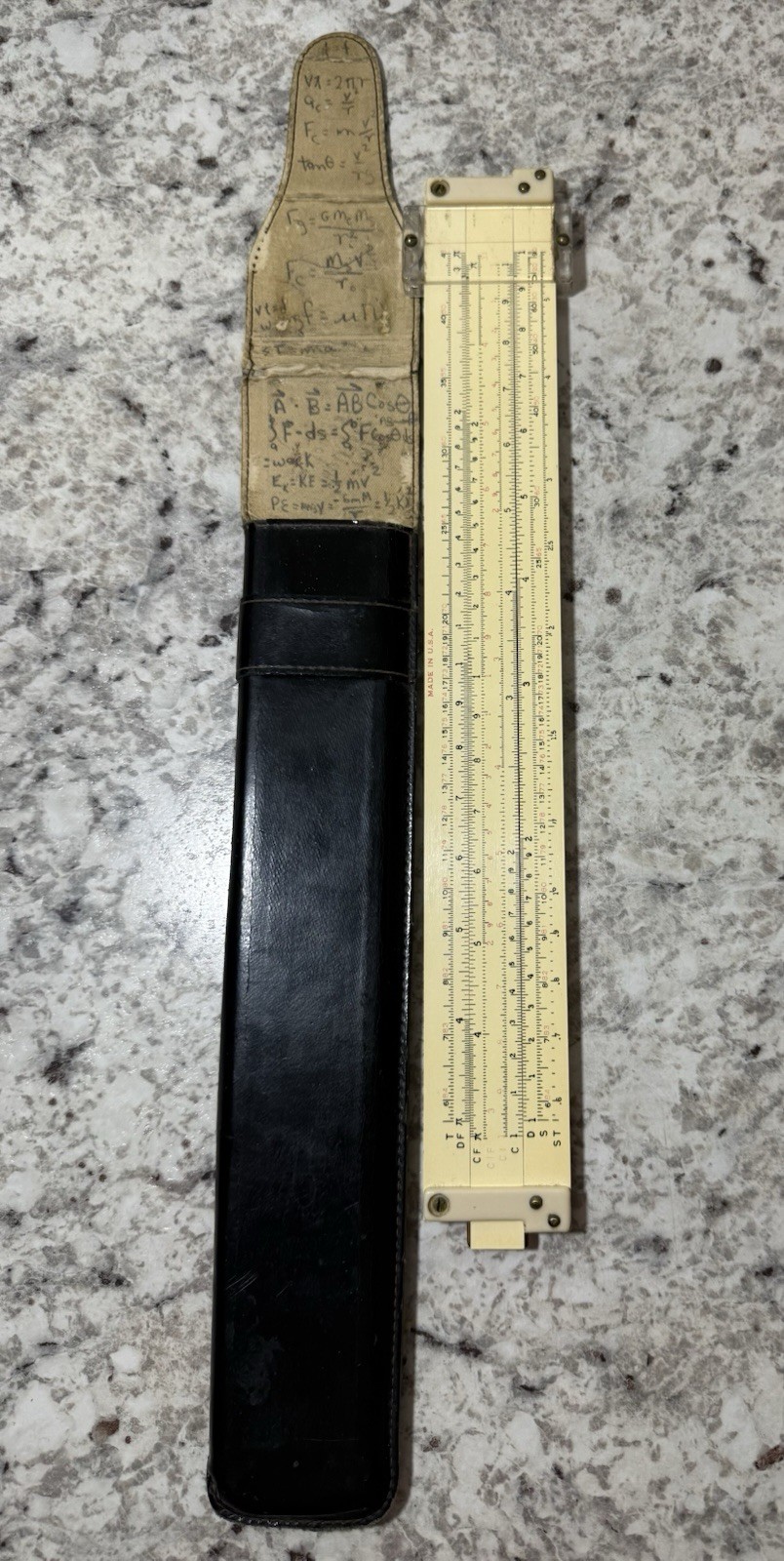 Vintage MCM K&E Keuffel & Esser Co. 4081-3 Log Duplex Slide Rule and Case