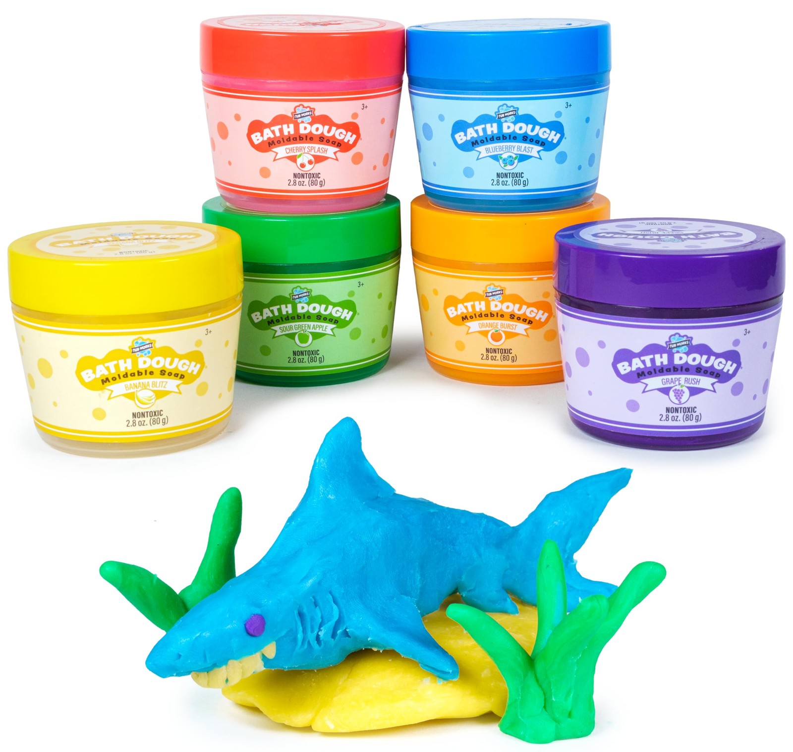 ® Bath Dough™ Moldable Kids Soap Bath Toy, Variety 6 Pack | Shape, Mold & Cre...