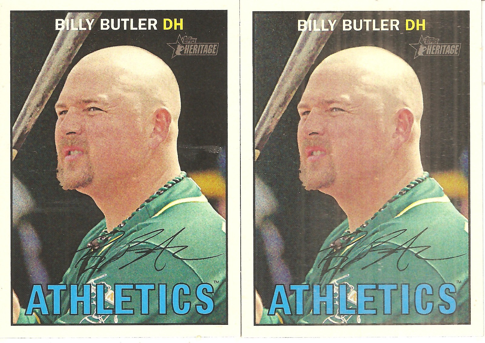 2 CARD 2016 TOPPS HERITAGE BILLY BUTLER BASEBALL CARD LOT