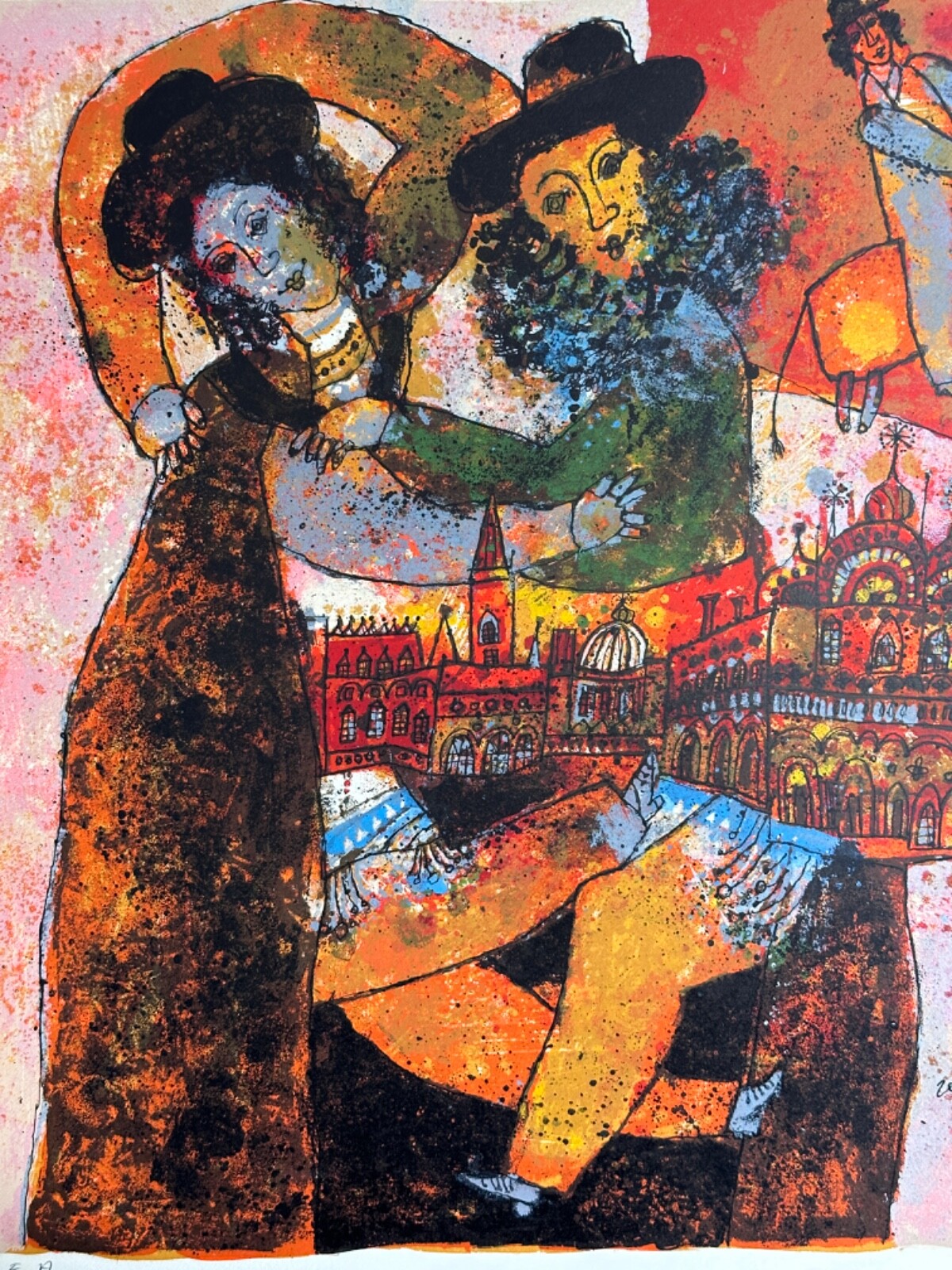 THEO TOBIASSE lithographie Venise se reflète dans le chant des psaumes EA envoi