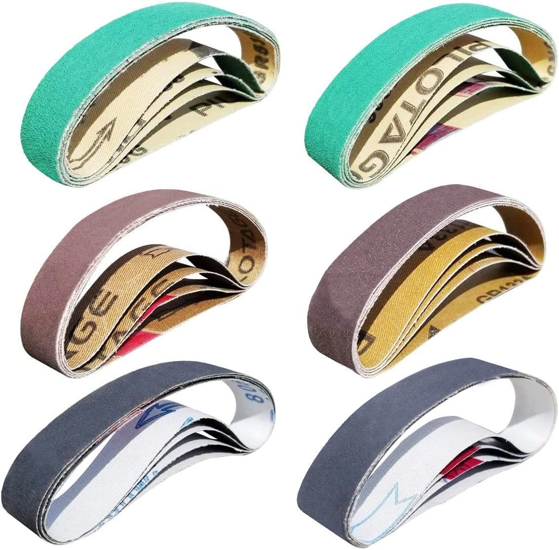 24 Pcs 3/4" x 12" Replacement Knife Sharpener Sanding Belt Kit for Work Sharp...