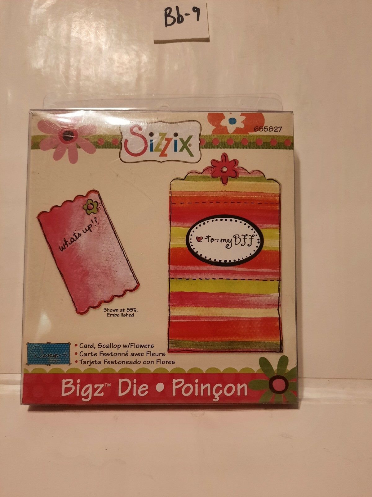 Sizzix Bigz Die Card Scallop W/Flowers paper crafts.      
