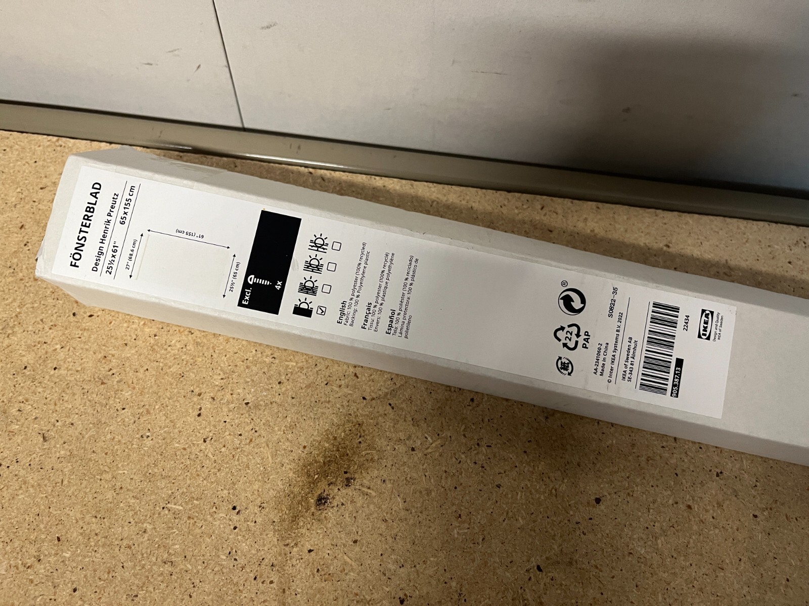 FÖNSTERBLAD Black-Out Roller Blind, White, 30"x61" 405.387.15