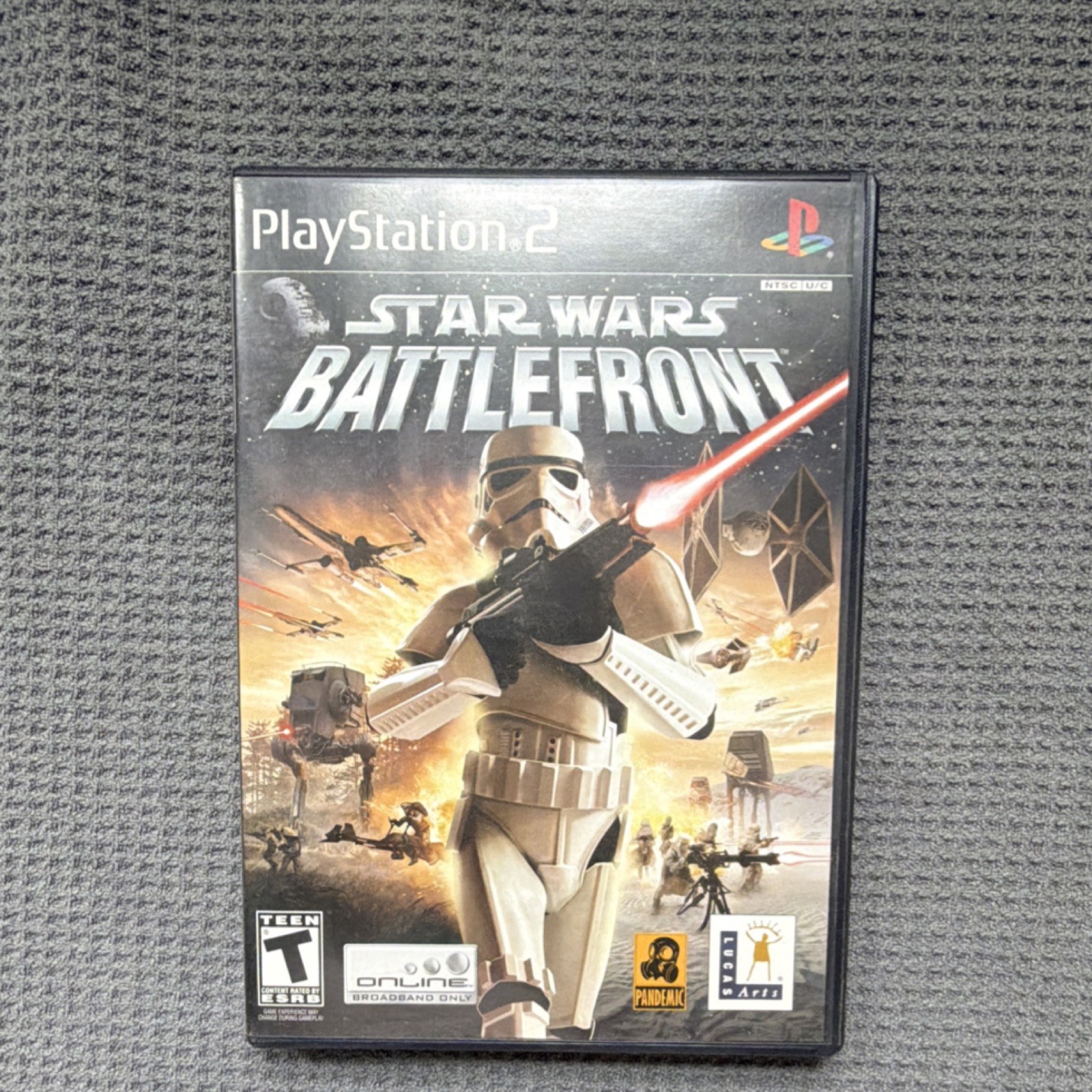 Star Wars: Battlefront Multiplayer Shooter PS2 Game by LucasArts w/ Manual 2004