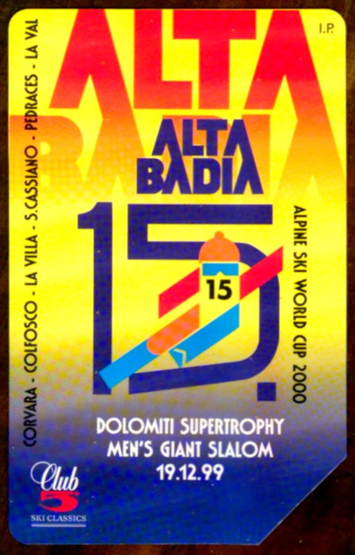 G AA 85 C&C 3190 Used Telephone Card Alta Badia 15 Alpine Sky 2000