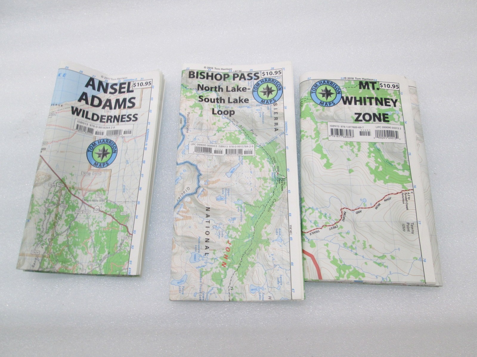 Ansel Adams Wilderness Bishop Pass Mt. Whitney, California by Tom Harrison Maps