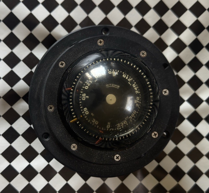 Marine Boat Compass E.S. Ritchie & Sons Inc Pembroke Mass 5” Vintage